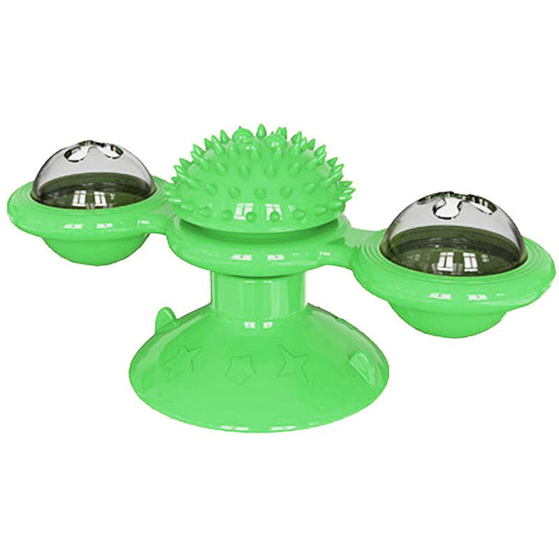 Animal Doll  Stuffed Cat Pet  Catnip Grass Toy Interactive Windmill Cat Toys With Catnip  Cat Toys For Indoor Cats Funny Kitten Toys With LED Light Ball Suction Cup Cat Nip Toy For Cat Chew Exerc
