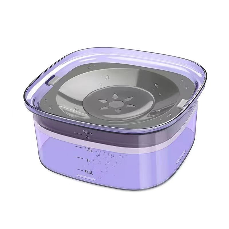Dog Water Bowl 2L No Spill Dog Bowl Large Capacity Spill Proof Slow Water Feeder No Splash Dog Bowl Pet Water Dispenser Vehicle Carried Travel Slow Drinking Bowl For Messy Drinkers Cats