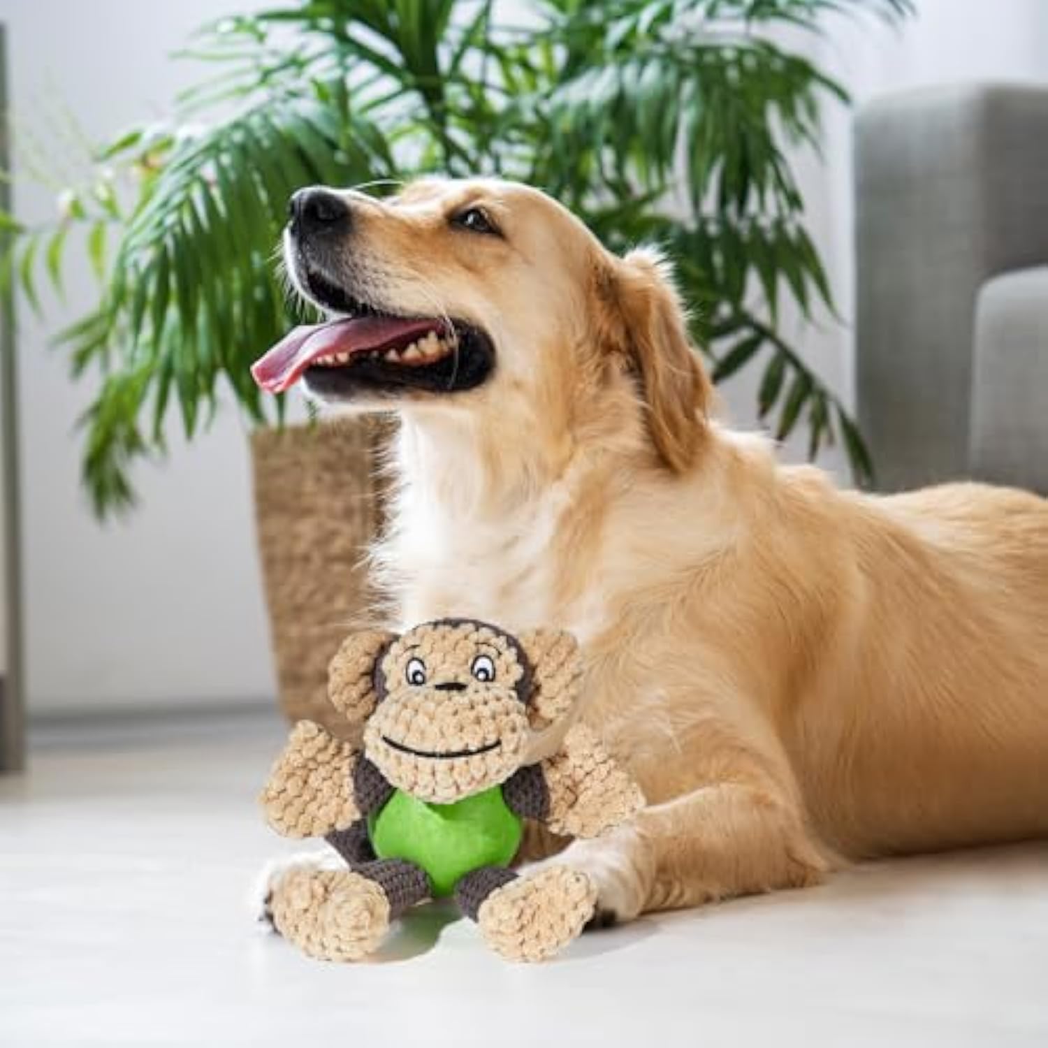 Dog Toys Cute Squeaky Monkey Puppy Toys Plush Dog Toys With Stuffed Animal To Keep Busy For Small Medium Dogs Indoor With Outdoor