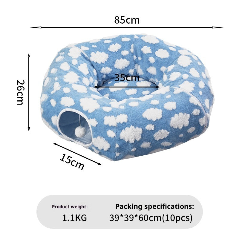 Round Tunnel Cat Nest Detachable S-type