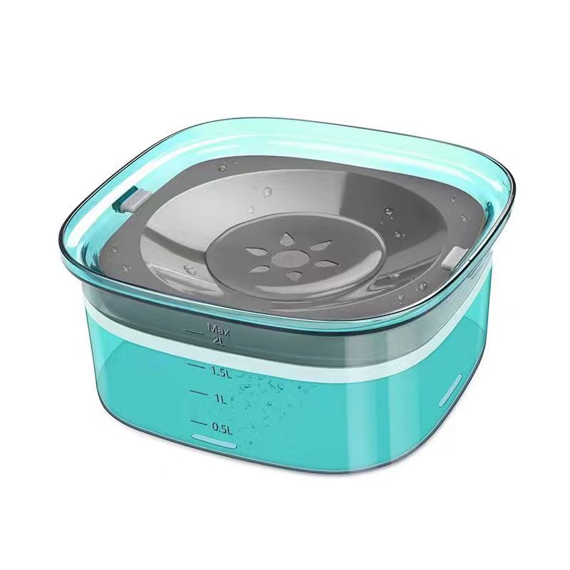 Dog Water Bowl 2L No Spill Dog Bowl Large Capacity Spill Proof Slow Water Feeder No Splash Dog Bowl Pet Water Dispenser Vehicle Carried Travel Slow Drinking Bowl For Messy Drinkers Cats