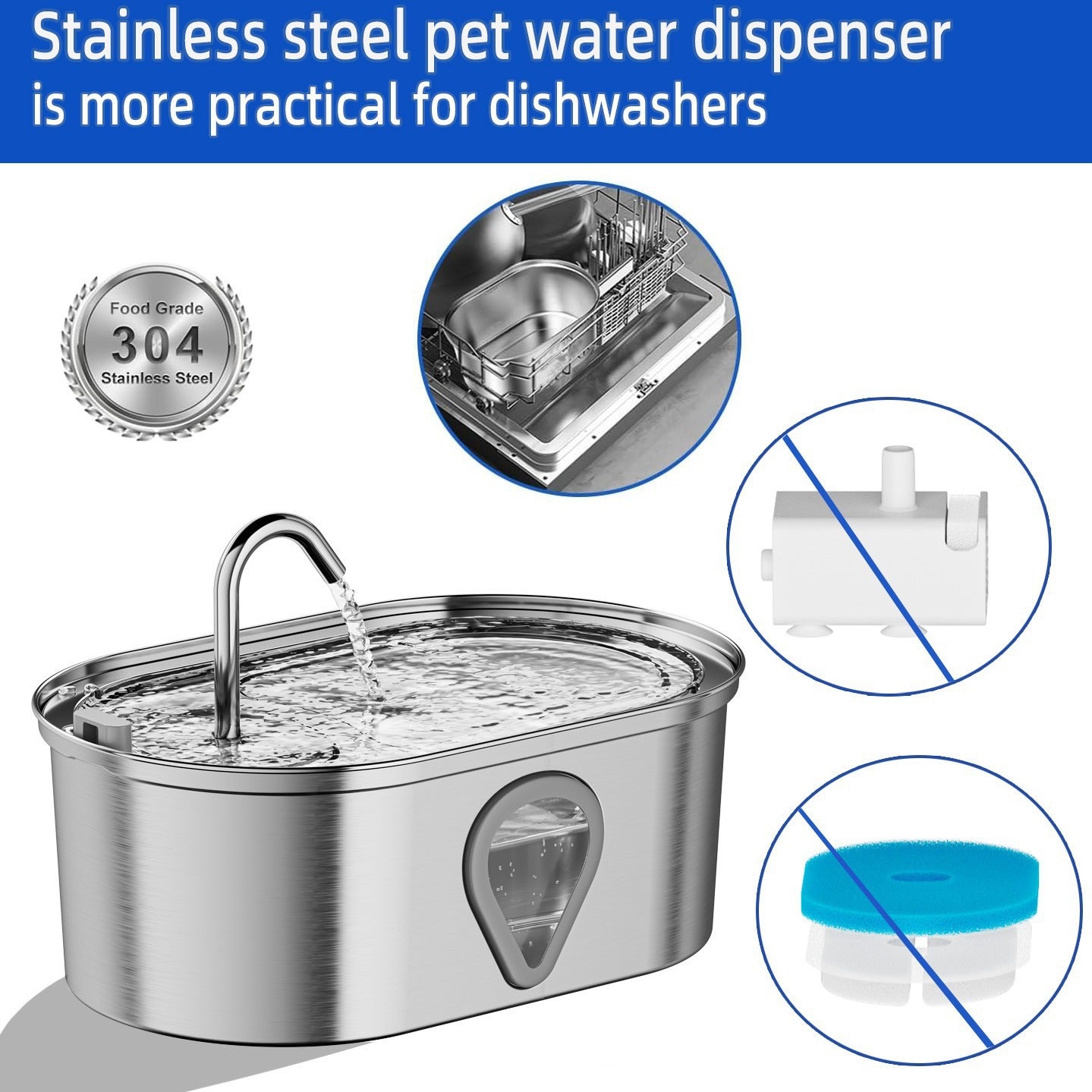 Automatic Fountain Cat Smart Water Feeder